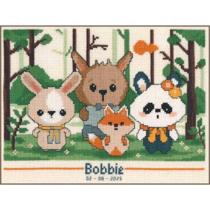 Birthsampler - Panda and Friends