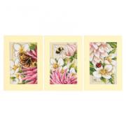 Tarjetas de felicitaciones - Dalias rosas