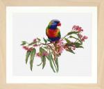 Parrot in Bloom - Lino
