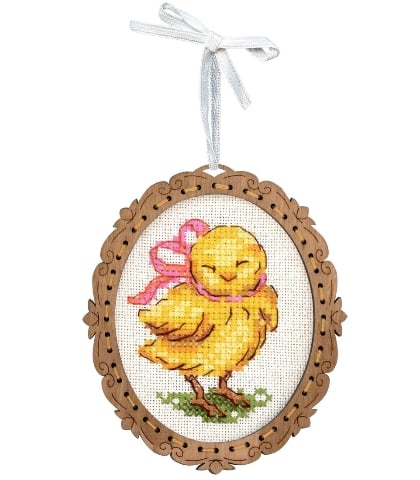 Miniature - Pollito con un lazo