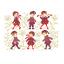 ¡Niños con abrigos jacquard rojos!