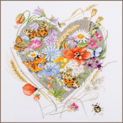 Corazón de flores