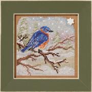 Winter Series - Snowy Bluebird