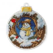 Adornos de Navidad - Muñeco de nieve con sombrero