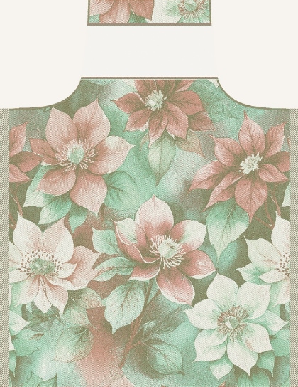 Mandil - Fiori di Natale - Dorado-verde-rojo Lurex
