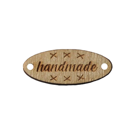Etiquetas de madera ovaladas - Handmade (10)