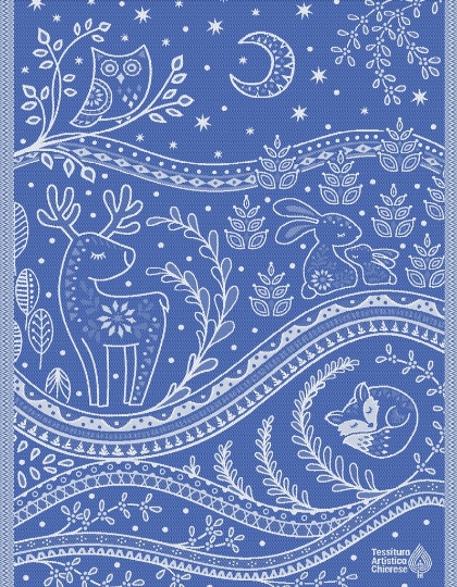 Trapo de cocina - Incanto - Azul Lurex - NO Aida
