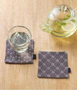 Par de posavasos Sashiko - Marrón
