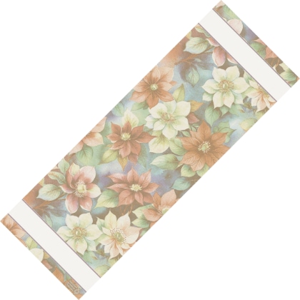 Camino de mesa - Fiori di Natale - Dorado-Multicolor Lurex