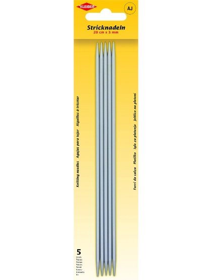 Agujas de tejer de doble punta de 3 mm