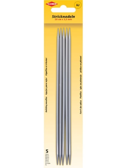 Agujas de tejer de doble punta de 3,5 mm