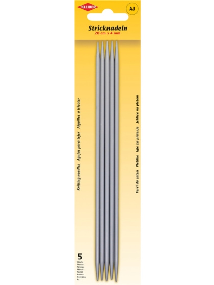 Agujas de tejer de doble punta de 4 mm