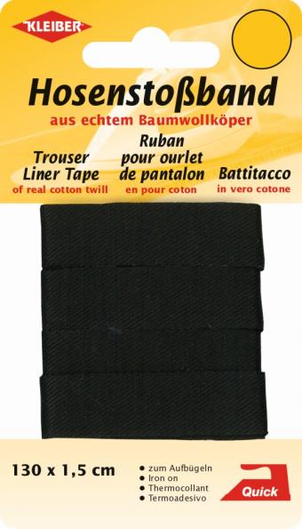 Cinta de agarre para el talón de los pantalones - Negra
