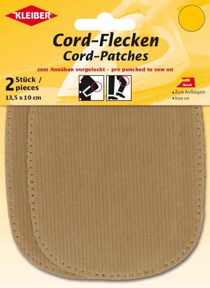 Parches de pana beige