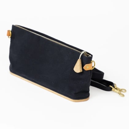 Bolsa de almacenamiento con base de madera - Negra