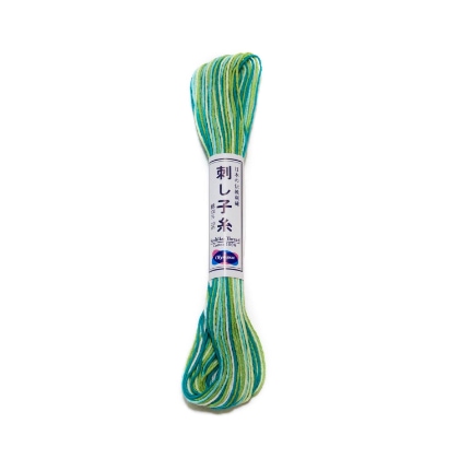 Hilo para Sashiko Verde multicolor