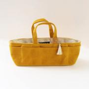 Mini bolsa de lona encerada - Amarilla