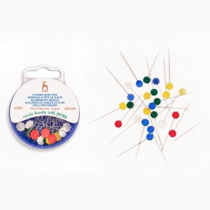 Alfileres de acolchado con cabeza con forma de flor