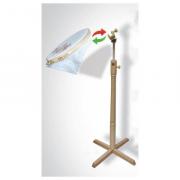Soporte de bordado de madera ajustable con base