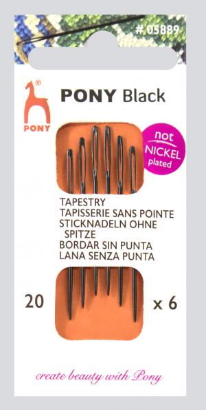 Agujas para tapicería/bordado negras - tamaño 20