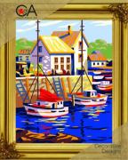 Boats in small port
