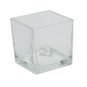 Cubo de vidrio para velas y mini decoraciones - Pequeño