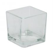 Cubo de vidrio para velas y mini decoraciones - Grande