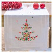 Camino de mesa - Árbol de Navidad con decoración