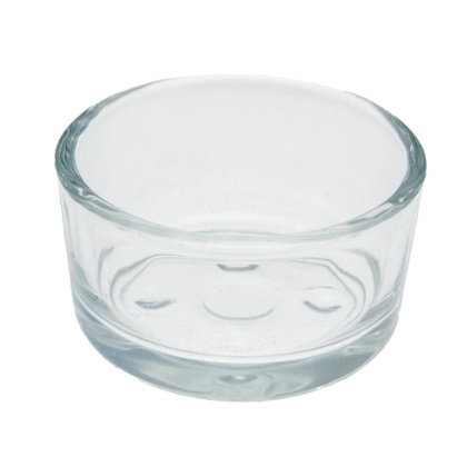 Portavelas de vidrio para velas y mini decoraciones
