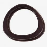 Mango para bolso triangulares de madera - Marrón oscuro