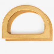 Mango para bolso semicircular de madera - Natural oscuro