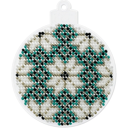 Bola de Navidad - Copos de nieve en verde