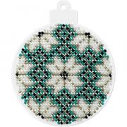 Bola de Navidad - Copos de nieve en verde