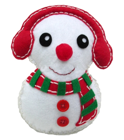 Kit de fieltro navideño - Muñeco de nieve