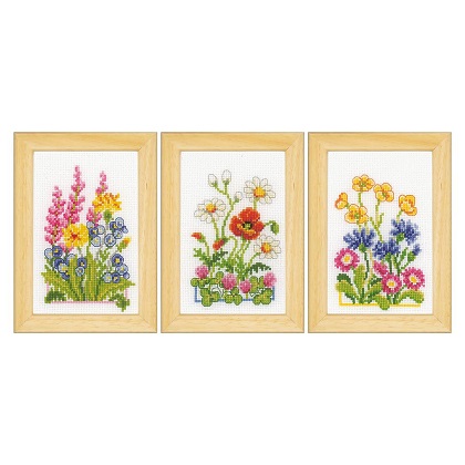 Miniaturas de Flores de campo - set de 3