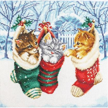Gatitos nevados