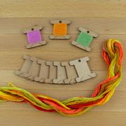 Set de 50 Bobinas de Madera para Hilos - Basic