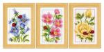 Miniaturas de Flores y mariquitas - set de 3