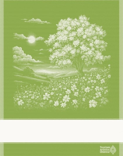 Trapo de cocina - Paesaggio 2 - Verde