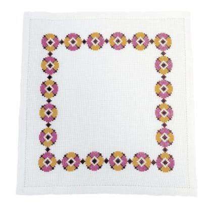 Servilleta con flores – roja-naranja