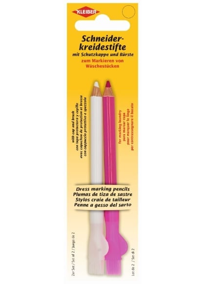Lápices para Marcar Telas - 2 Pzas - Blanco-Rosa