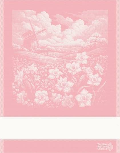 Trapo de cocina - Paesaggio 1 - Rosa