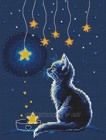 Gatito y leche estrellada