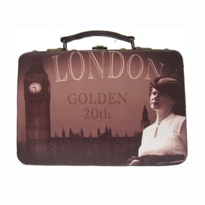 Maletín Vintage \"London\" - los años \'veinte de oro\' - Pequeño