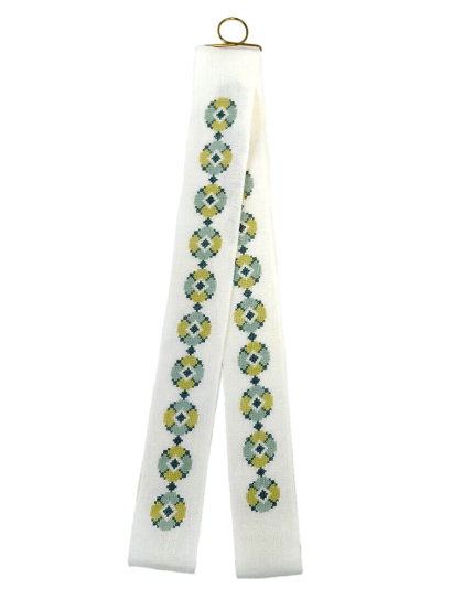 Cinta con flores – azul-verde