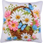 Cojín - Cesta de flores