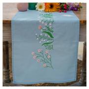 Camino de mesa - Flores en tonos pastel