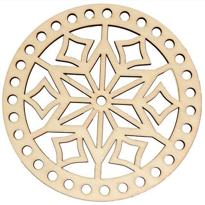 Mandala básico de ganchillo - 15 cm