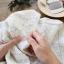 Kit Sashiko de tela de lino (Shippo) - Blanco