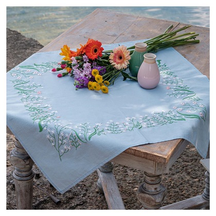 Mantel - Flores  en tonos pastel